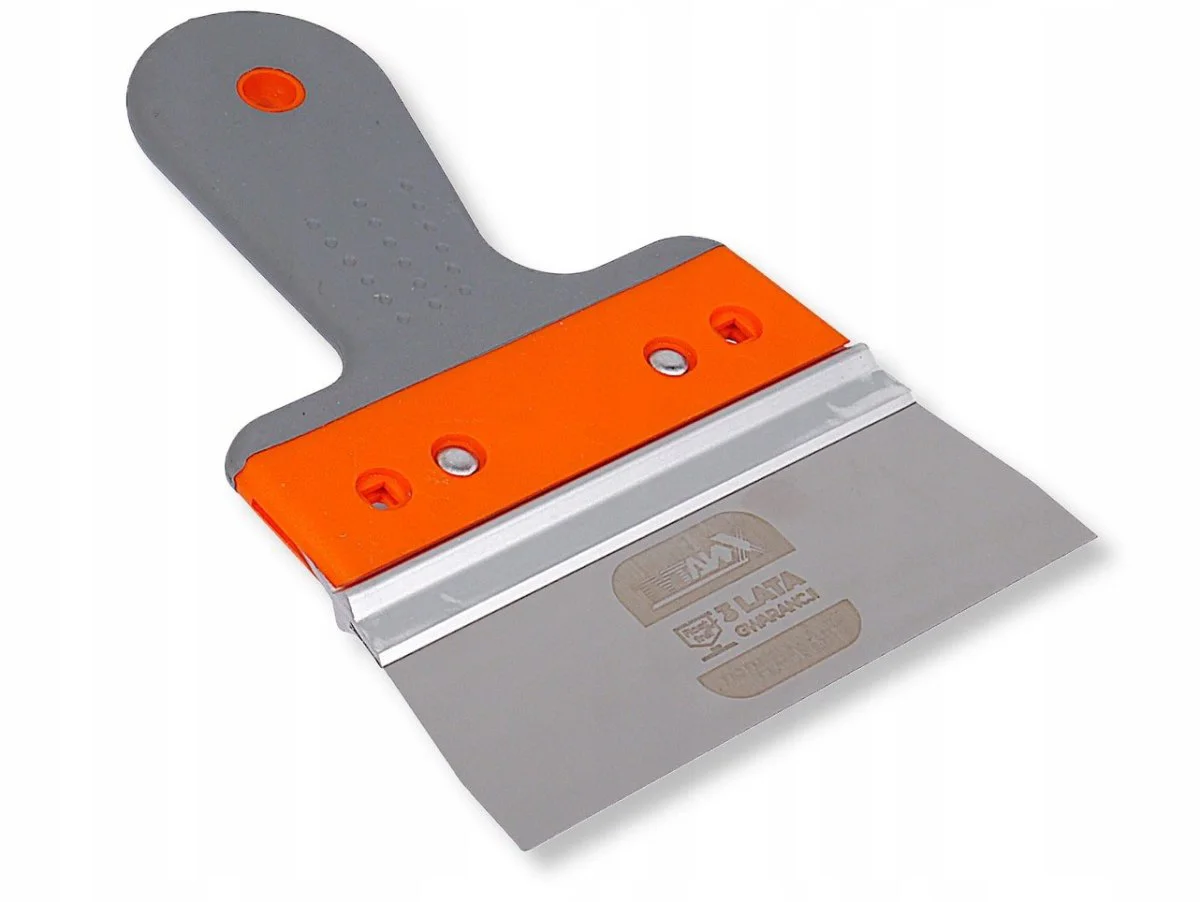 Szpachelka nierdzewna TYTANX z pomarańczową listwą mocującą