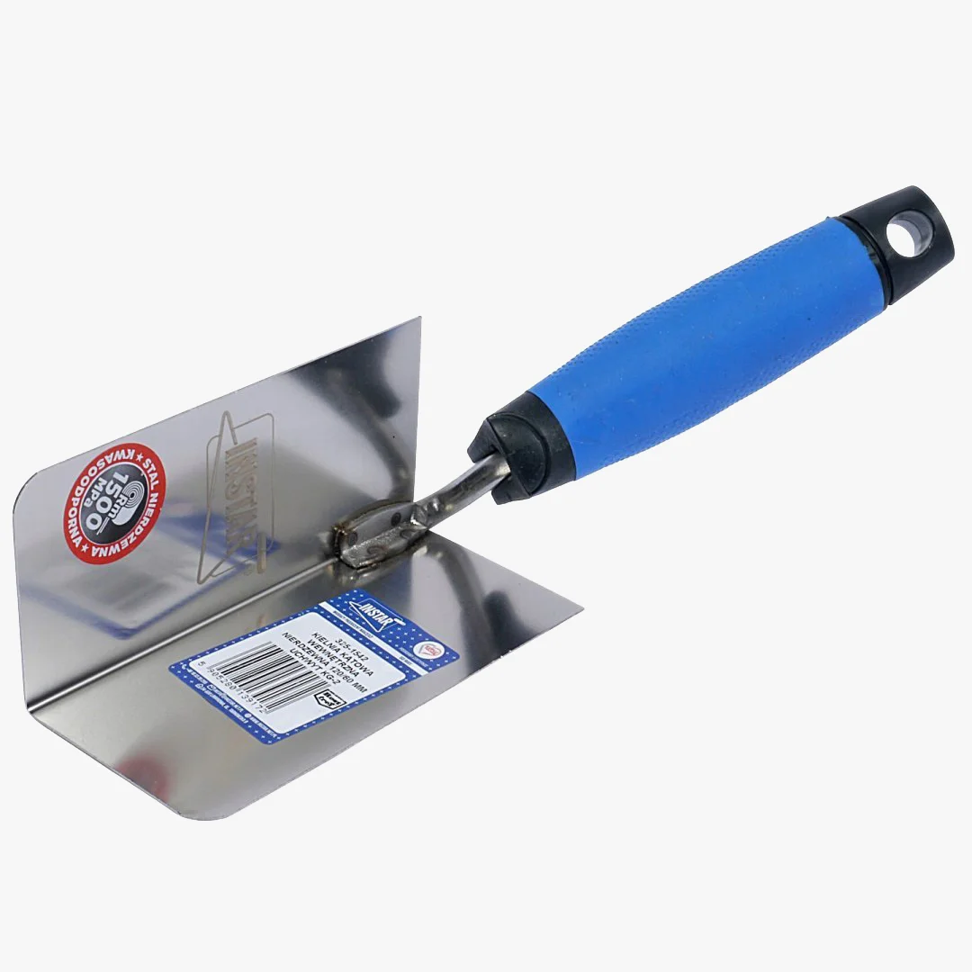 Kielnia kątowa wewnętrzna INSTAR ze stalą nierdzewną i niebieskim uchwytem