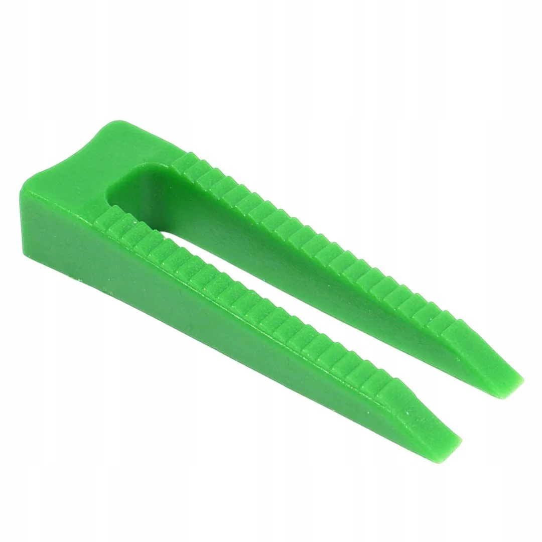 Zielony klin do systemu poziomowania płytek STAR – widok z góry