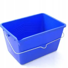 Prostokątne wiadro malarskie z uchwytem metalowym